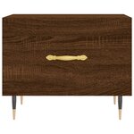 vidaXL Tables basses 2 Pièces chêne marron 50x50x40 cm bois d'ingénierie
