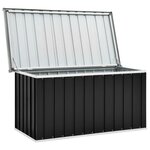 vidaXL Boîte de rangement de jardin Anthracite 129x67x65 cm