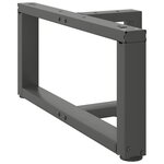 vidaXL Pieds de table basse en T  2 pièces  anthracite  70 x 25 x (30-31) cm  acier