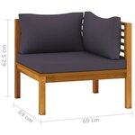 Salon de jardin meuble d'extérieur ensemble de mobilier 9 pièces avec coussin bois d'acacia solide 02_0017888