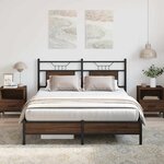 vidaXL Cadre de lit sans matelas chêne marron 150x200 cm