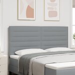 vidaXL Tête de Lit LED Design Lignes Gris Clair 90 cm Tissu