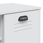 vidaXL Banc à chaussures VIKEN blanc 106x35x45 cm bois massif de pin