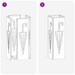 vidaXL Porte-parapluie Moutarde 15 5 x 15 5 x 49 cm Métal