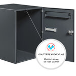 Boite à colis Eclipse 1 porte gris anthracite mat RAL 7016 M