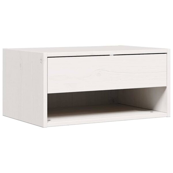 vidaXL Table de chevet Blanc 50 x 32 5 x 24 cm Bois massif en pin