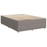 vidaXL Sommier à lattes de lit avec matelas Taupe 140x200 cm Tissu