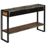 vidaXL Table console Bois de récupération massif 120 x 30 x 76 cm