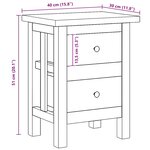 vidaXL Table de chevet bois massif d'acajou 40x30x51 cm