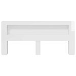 vidaXL Cabinet de Tête de Lit Blanc brillant Bois d’ingénierie