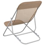 vidaXL Chaises plage pliantes lot de 2 textilène acier enduit poudre