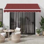 vidaXL Auvent manuel rétractable avec LED bordeaux 300x250 cm
