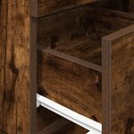vidaXL Table de chevet avec 2 tiroirs chêne fumé 36x36x68 cm