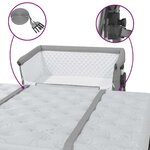 vidaXL Lit pour bébé avec matelas Gris clair Tissu de lin