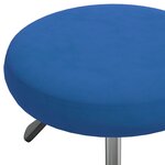 vidaXL Chaise de salle à manger Bleu Velours