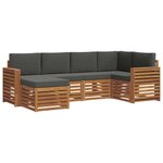 vidaXL Ensemble de canapé d'angle 6 Pièces Naturel et Anthracite