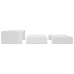 vidaXL Ensemble de tables basses gigognes blanc brillant