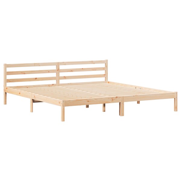 Lit vidaXL avec tête de lit 180x210 cm en bois de pin massif