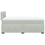 vidaXL Sommier à lattes de lit et matelas Gris clair 120x200cm Velours