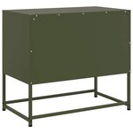 vidaXL Meuble TV vert olive 68x39x60 5 cm acier