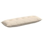 vidaXL Coussin de Dos Beige 140 x 50 cm Tissu en microfibre