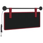 vidaXL Tête de lit suspendue Avec lumière LED Bordeaux Simili cuir