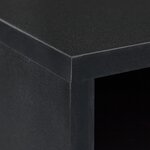 Caisson à roulettes bureau mobile 35 5 x 40 x 30 cm espace de rangement pratique ambiance moderne en aggloméré noir 13_0009888