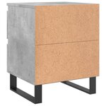 vidaXL Tables de chevet 2 Pièces gris béton 40x35x50 cm bois d’ingénierie