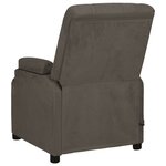 vidaXL Fauteuil de massage gris foncé tissu microfibre