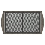 vidaXL Salon de jardin 4 Pièces avec coussins gris résine tressée