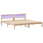 vidaXL Cadre de lit avec tête de lit Marron 180 x 200 cm Pin massif