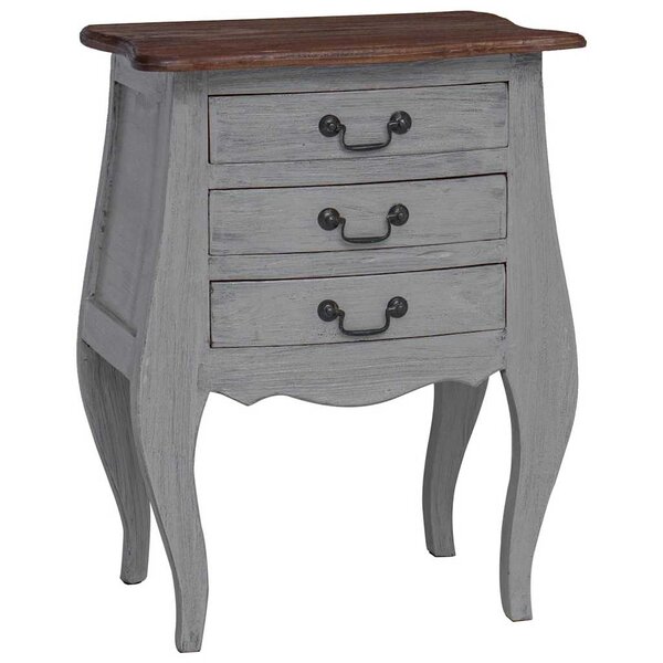 vidaXL Table de chevet bois d'acajou massif 48x35x64 cm