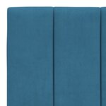 vidaXL Cadre de lit sans matelas Hanko bleu 100x200 cm velours