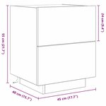 vidaXL Cabinet de chevet avec tiroir Chêne noir