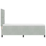 Lit Box Spring vidaXL avec Matelas & Lumière LED Gris Clair 80x200 cm Velours