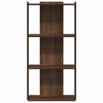 vidaXL Bibliothèque 3 niveaux chêne marron 60x30x120cm bois ingénierie
