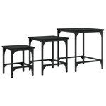 vidaXL Tables basses gigognes 3 Pièces noir bois d'ingénierie