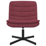 vidaXL Chaise pivotante Bordeaux 63 x 75 x 76 cm tissu