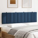 vidaXL Coussin de tête de lit Hanko bleu 180 cm tissu