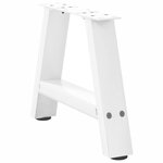 vidaXL Pieds de table basse en forme de A 2 pièces Blanc 30 x (30-31) cm Acier