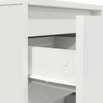 vidaXL Table de chevet avec lumières LED blanc 38x34x65 cm