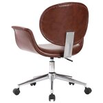 vidaXL Chaises pivotantes à manger lot de 2 marron similicuir