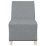 vidaXL Canapé modulaire sans accoudoirs Gris clair 55 cm Tissu