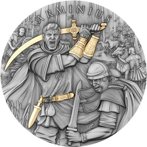 Monnaie ARMINIUS Legendary Warriors 2 Oz Argent 5$ Niue 2026