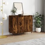 vidaXL Buffets 2 Pièces chêne fumé 40x35x70 cm bois d'ingénierie