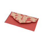 PAPERTREE TAMARA Lot de 5 Enveloppes cadeau 19x10cm Rouge/Or