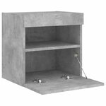 vidaXL Meubles TV muraux et lumières LED 2Pièces gris béton 40x30x40 cm