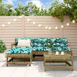 vidaXL Salon de jardin 5 Pièces avec coussins bois de pin imprégné