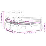 vidaXL Cadre de lit sans matelas blanc bois de pin massif
