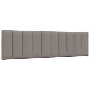 vidaXL Coussin de tête de lit Hanko taupe 180 cm tissu